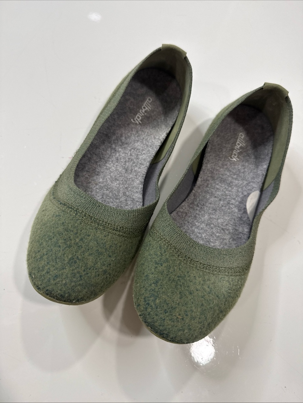 Allbirds Tree Breezers Slip On Flats Green Color Size 8.5
